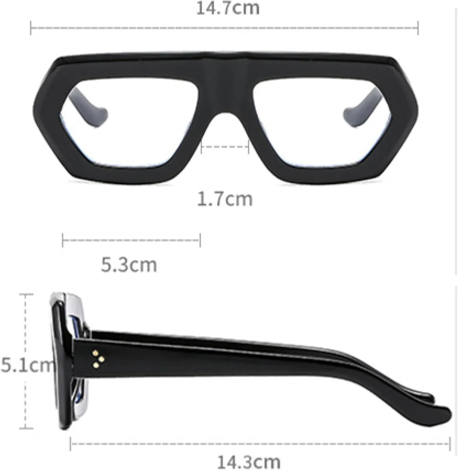 Stylish Glasses Frame Women Fashion Rivet