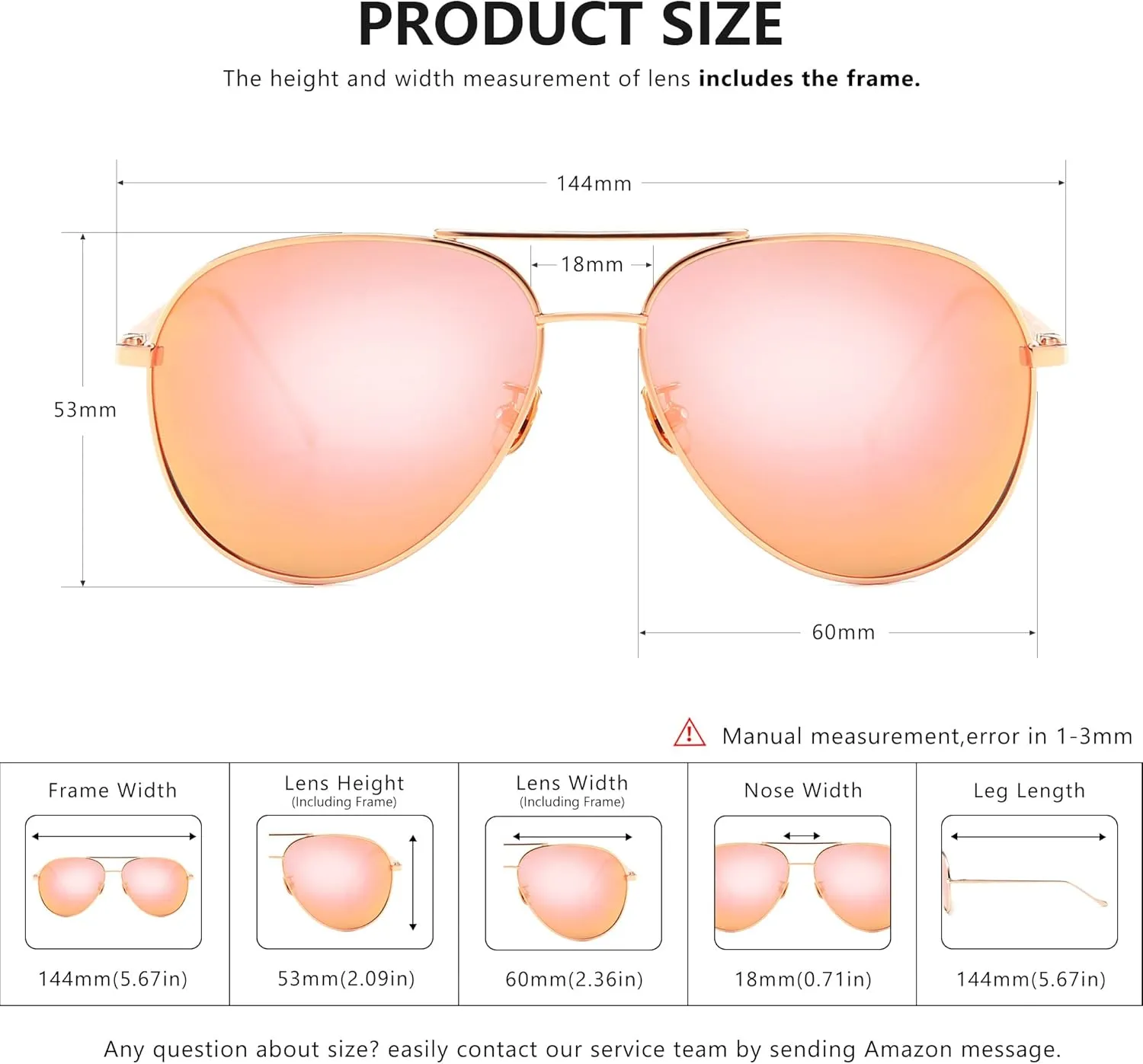 SUNGAIT Women's Lightweight Oversized Aviator Sunglasses - Mirrored Polarized Lens