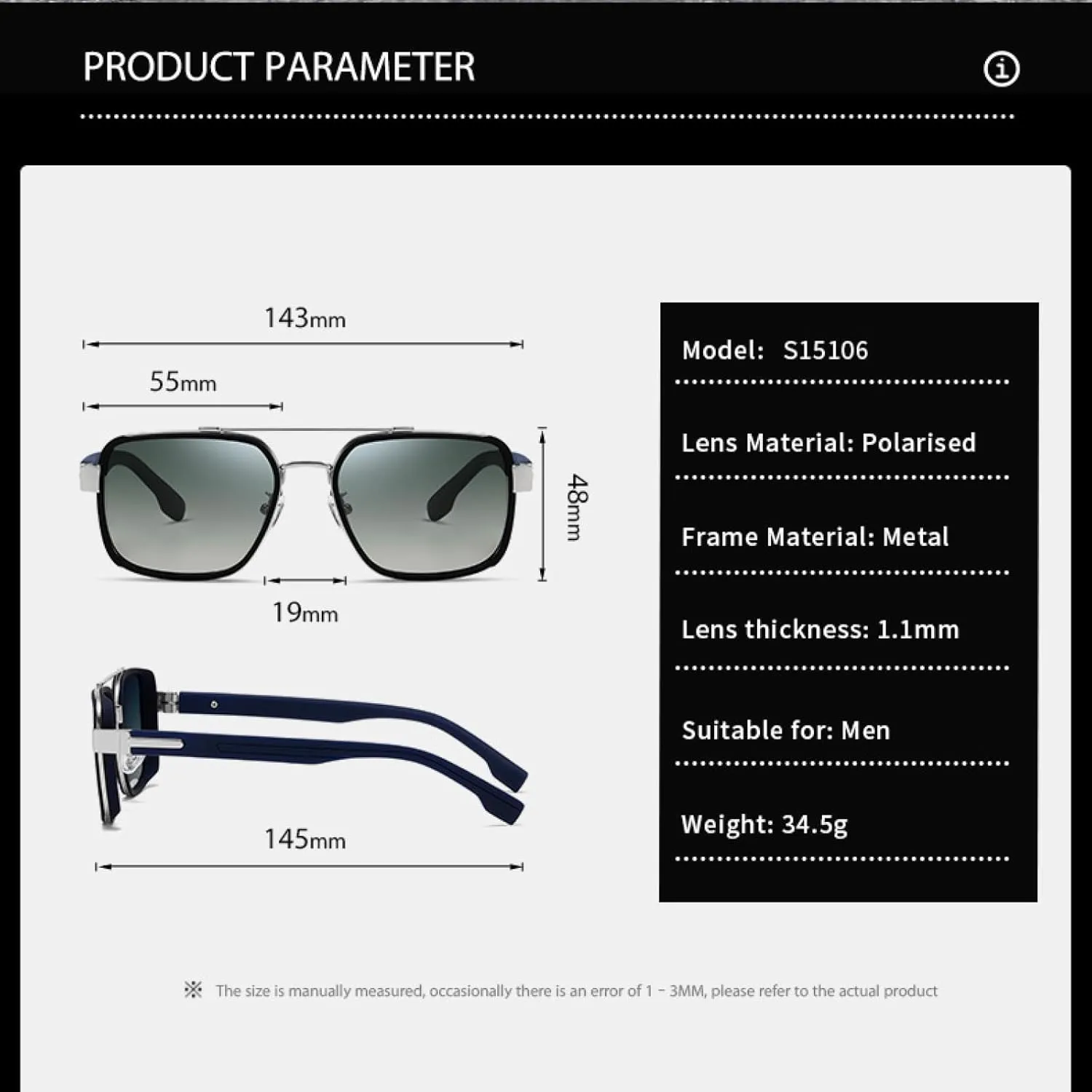 Sunglasses for Women Men Metal Frame Driving Fishing Cycling Shade