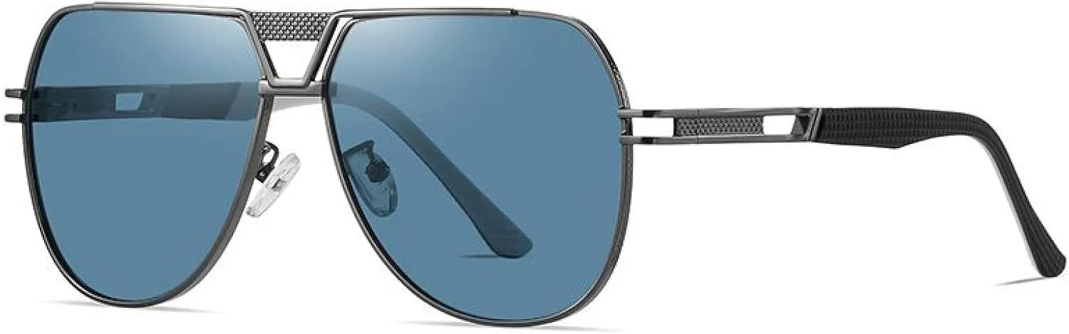 Sunglasses for Women Men Uv400 Metal Frame Camping Fishing Cycling