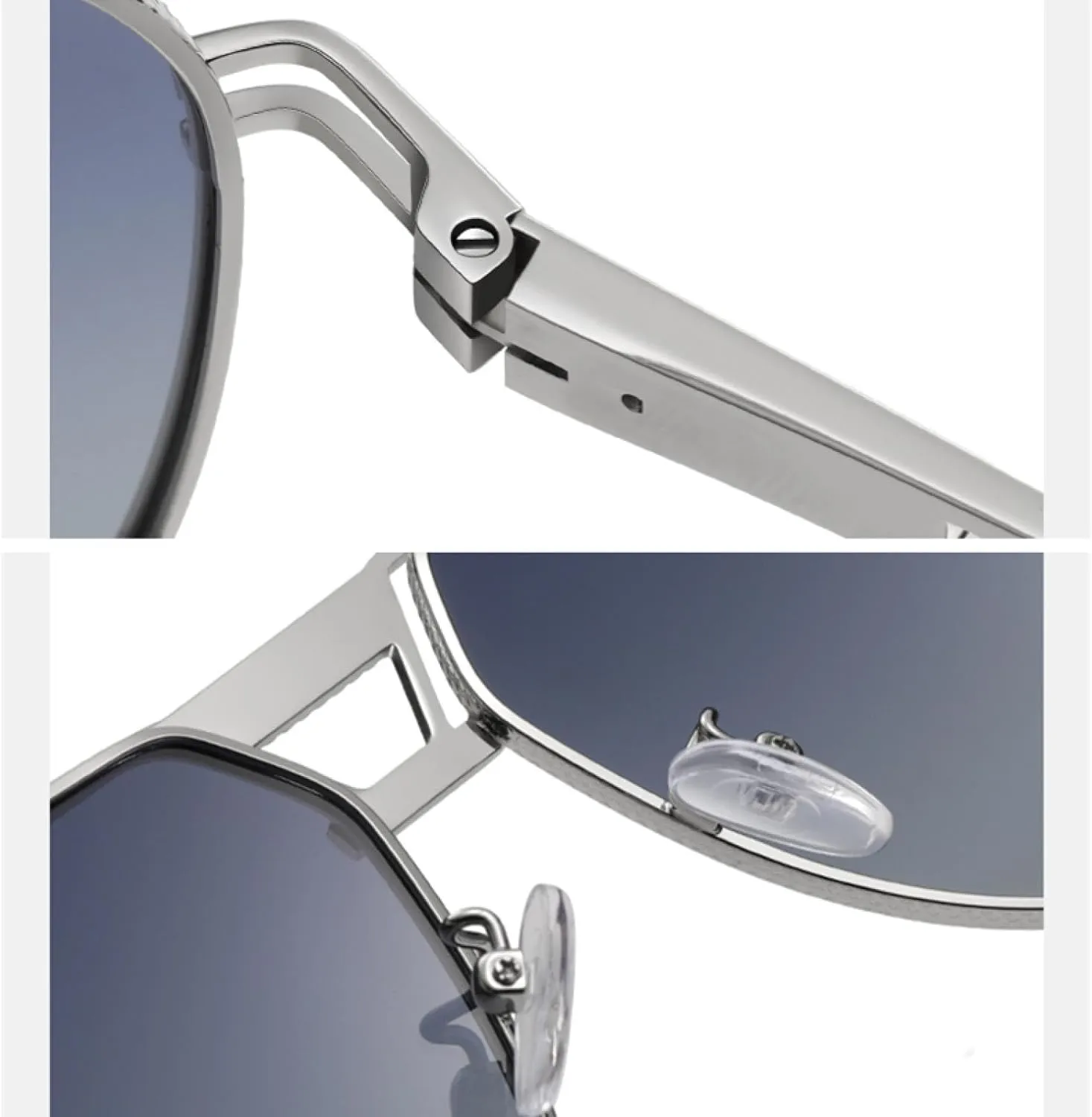 Sunglasses for Women Men Uv400 Metal Frame Camping Fishing Cycling