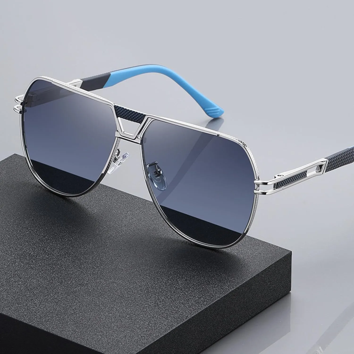 Sunglasses for Women Men Uv400 Metal Frame Camping Fishing Cycling