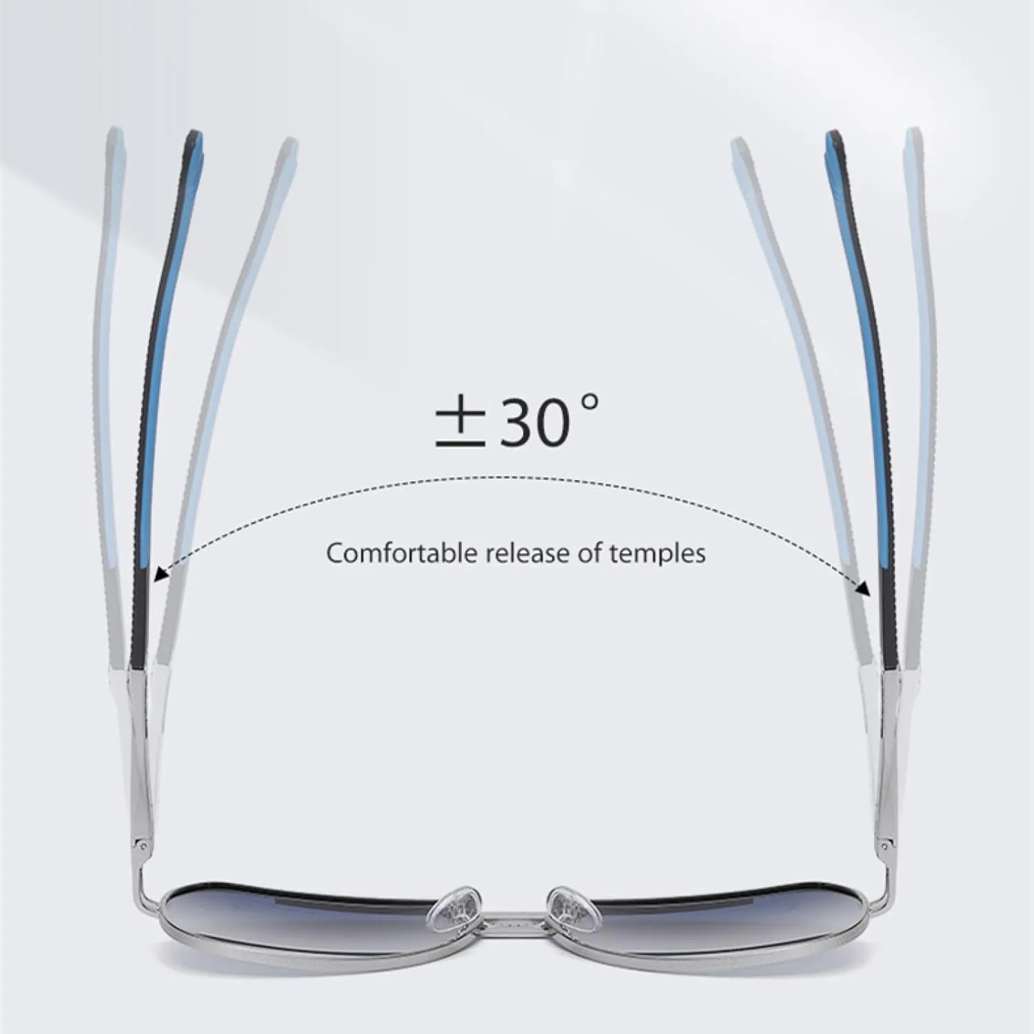 Sunglasses for Women Men Uv400 Metal Frame Camping Fishing Cycling
