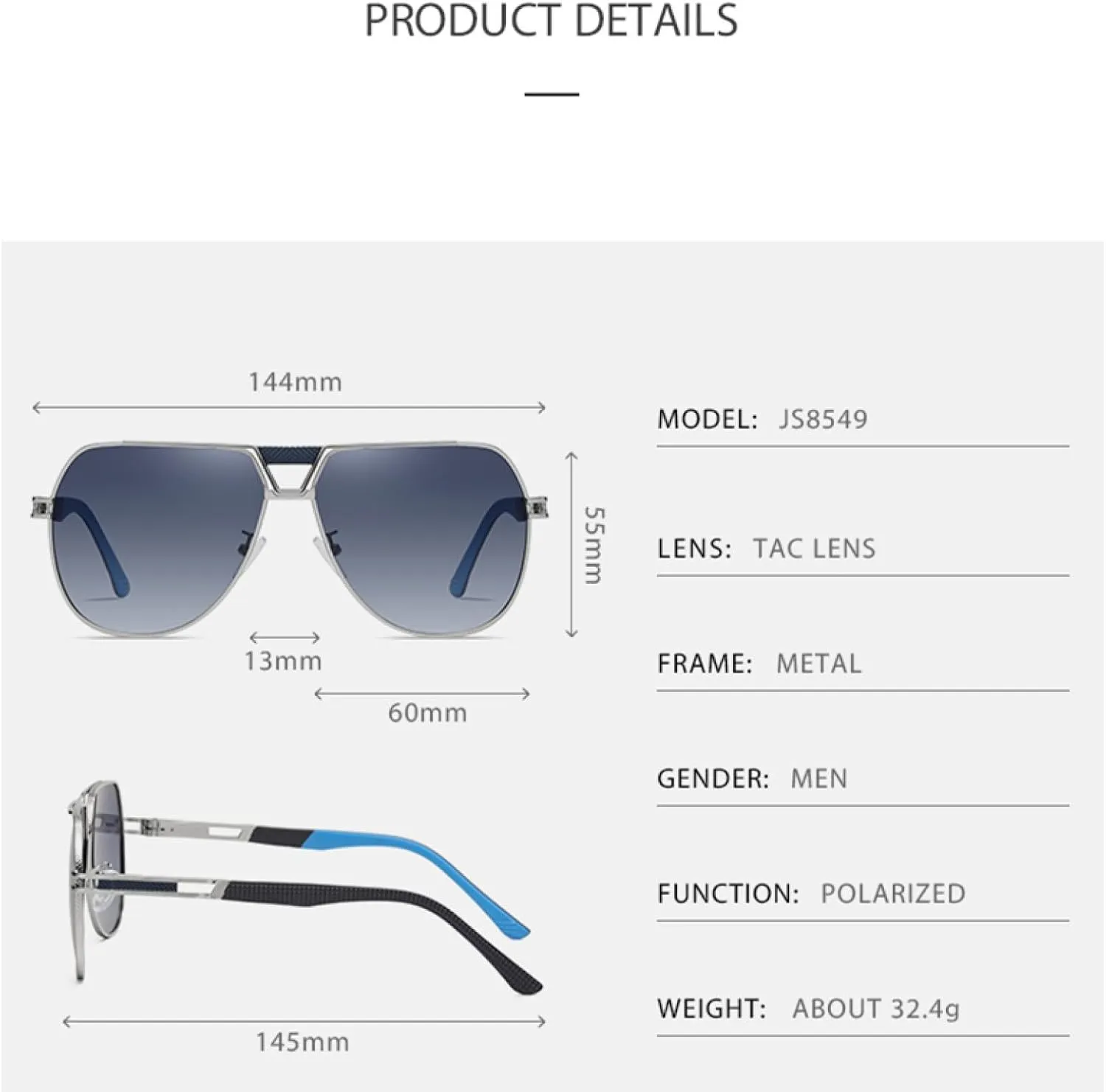 Sunglasses for Women Men Uv400 Metal Frame Camping Fishing Cycling