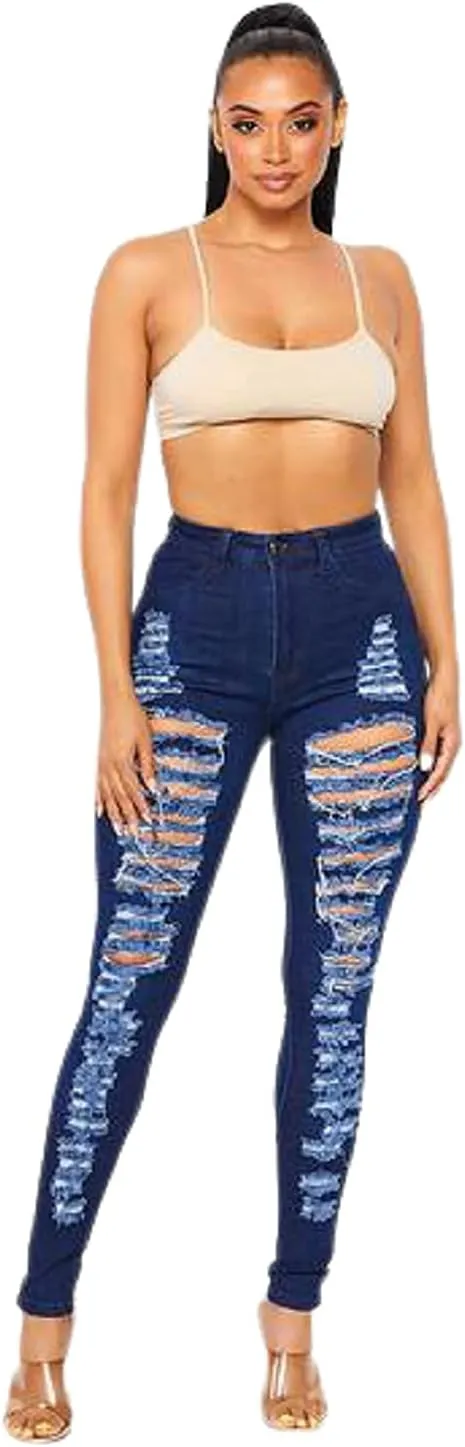 Super High Waisted Stretchy Skinny Jeans