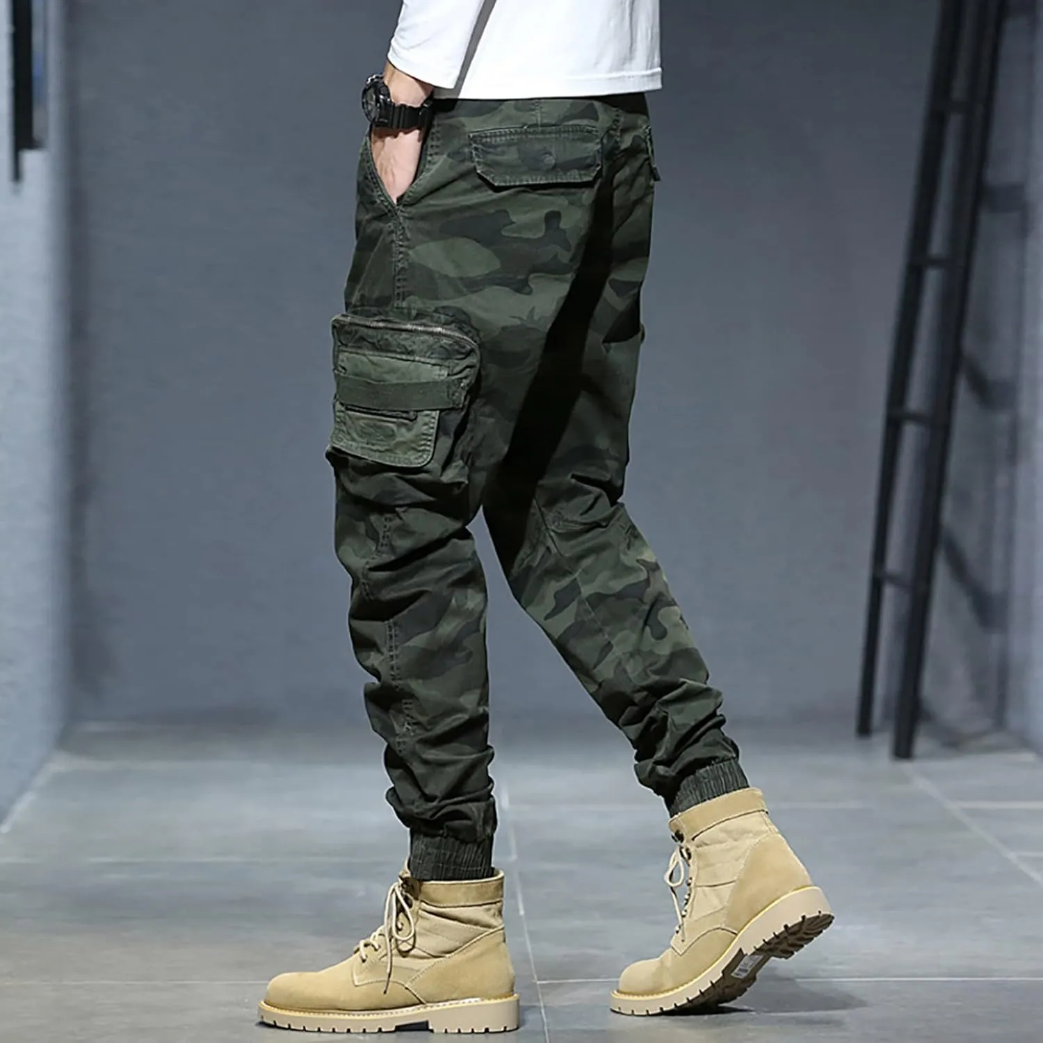 Sweatpant for Men with Pockets Cargo Pocket Fleece Sweatpants Men's Casual Cargo Sweatpants with Pockets Long Openleg