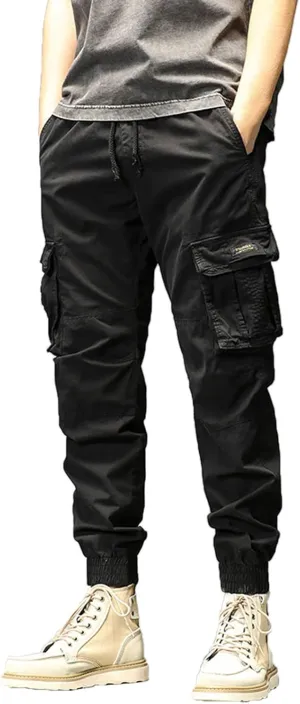 Sweatpant for Men with Pockets Loose Fit Men's Classic-Fit Expandable-Waist Flat-Front Pant Mens Joggers with Pockets