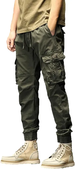 Sweatpant for Men with Pockets Loose Fit Men's Classic-Fit Expandable-Waist Flat-Front Pant Mens Joggers with Pockets