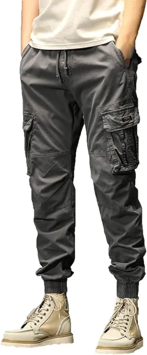 Sweatpant for Men with Pockets Loose Fit Men's Classic-Fit Expandable-Waist Flat-Front Pant Mens Joggers with Pockets