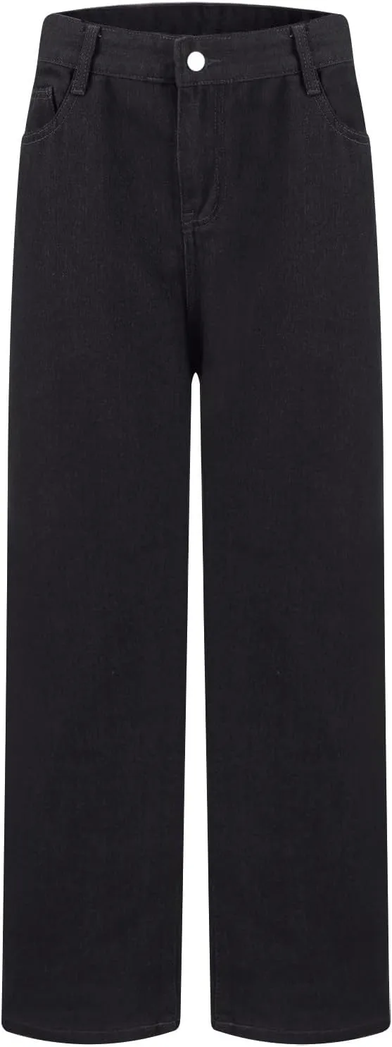 Sweatpants That Look Like Boyfriend Sweatpant Jeans Womens Wide Leg High Waist Jeans with Pockets