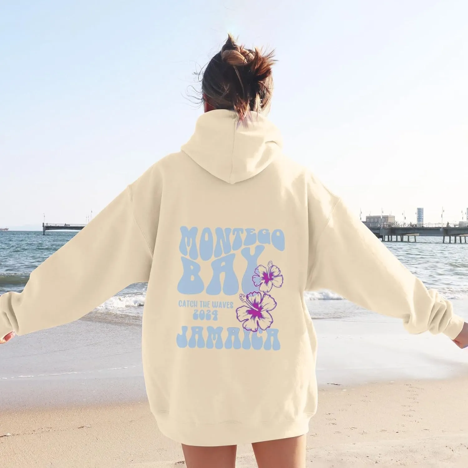Sweatshirts For Teen Girls Long Sleeve Letter Print Casual Graphic Hoodies Drawstring Pullover Cute S, XXL