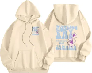 Sweatshirts For Teen Girls Long Sleeve Letter Print Casual Graphic Hoodies Drawstring Pullover Cute S, XXL