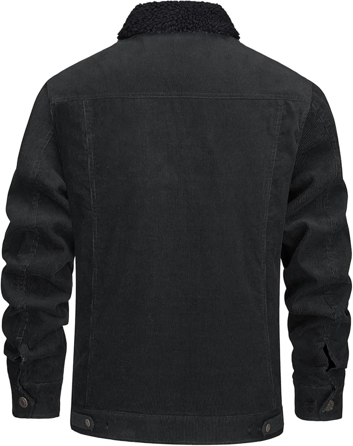 Thatrich Mens Corduroy Jackets Sherpa Fleece Lined Coats Warm Winter Coat Lightweight Bomber Jacket Winter Trendy Outerwears