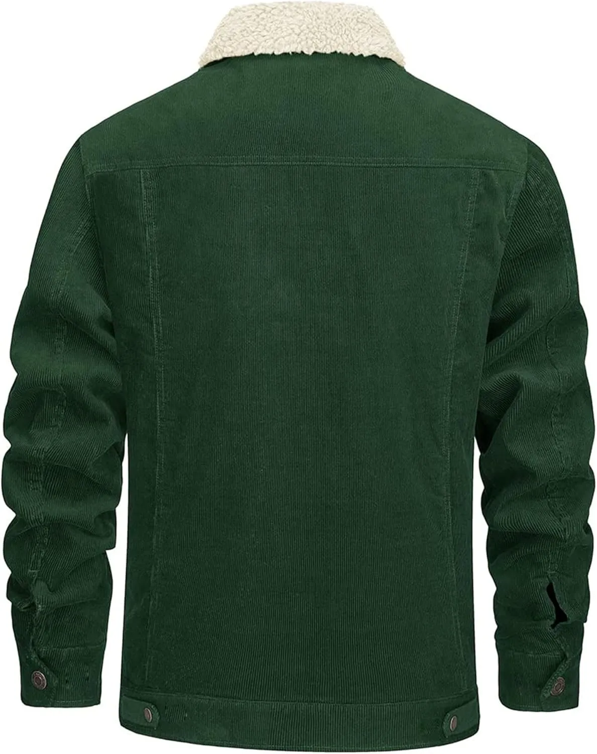 Thatrich Mens Corduroy Jackets Sherpa Fleece Lined Coats Warm Winter Coat Lightweight Bomber Jacket Winter Trendy Outerwears