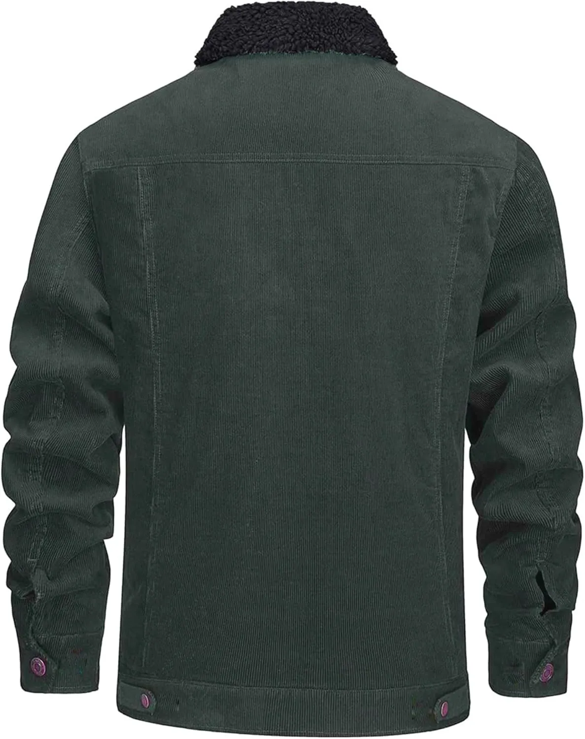 Thatrich Mens Corduroy Jackets Sherpa Fleece Lined Coats Warm Winter Coat Lightweight Bomber Jacket Winter Trendy Outerwears
