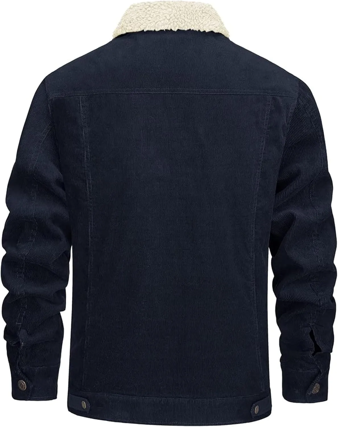 Thatrich Mens Corduroy Jackets Sherpa Fleece Lined Coats Warm Winter Coat Lightweight Bomber Jacket Winter Trendy Outerwears