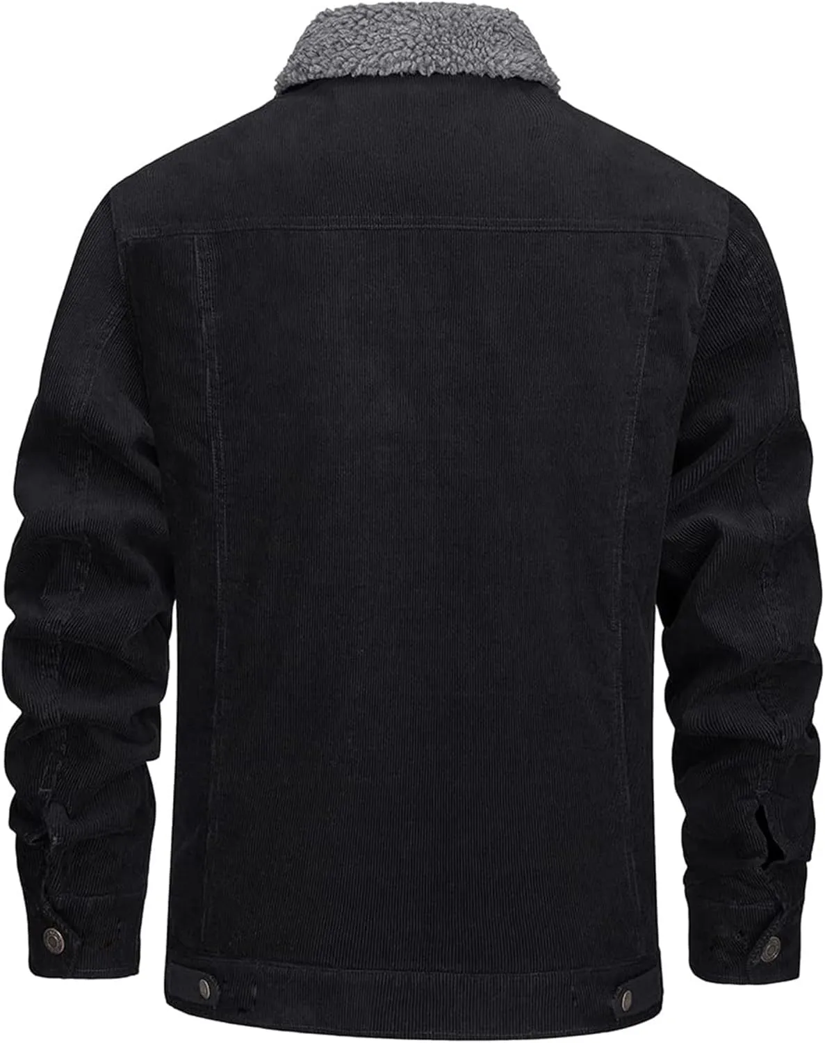 Thatrich Mens Corduroy Jackets Sherpa Fleece Lined Coats Warm Winter Coat Lightweight Bomber Jacket Winter Trendy Outerwears