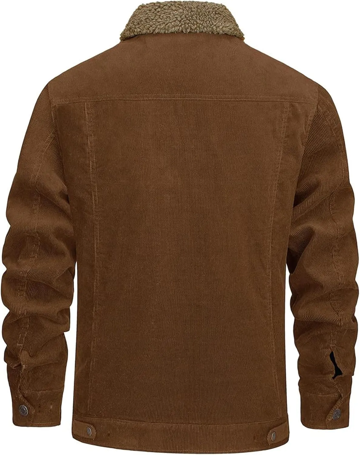 Thatrich Mens Corduroy Jackets Sherpa Fleece Lined Coats Warm Winter Coat Lightweight Bomber Jacket Winter Trendy Outerwears