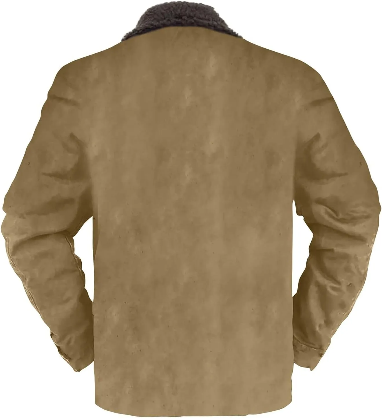 Thatrich Men's Sherpa Lined Jacket Warm Fleece Coats Faux Fur Jackets Fuzzy Zip Outwears Trendy Winter Overcoats with Pockets