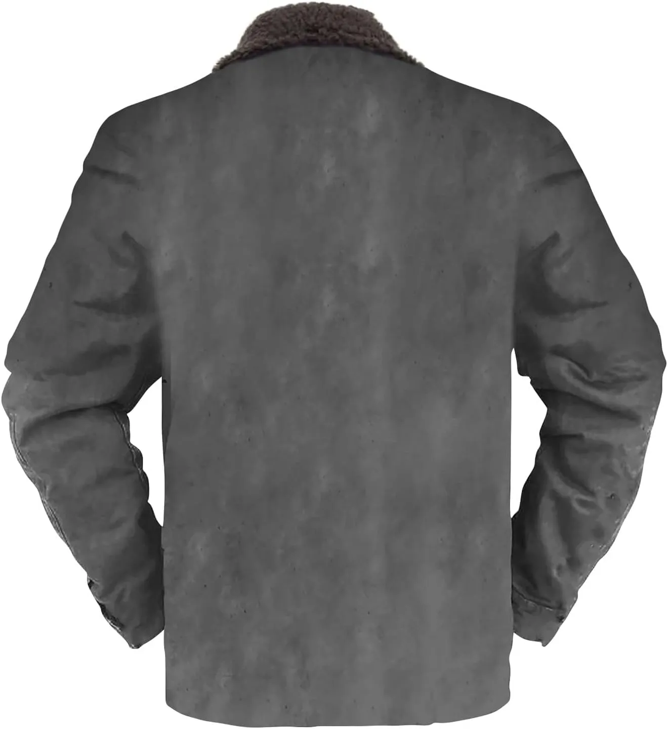 Thatrich Men's Sherpa Lined Jacket Warm Fleece Coats Faux Fur Jackets Fuzzy Zip Outwears Trendy Winter Overcoats with Pockets