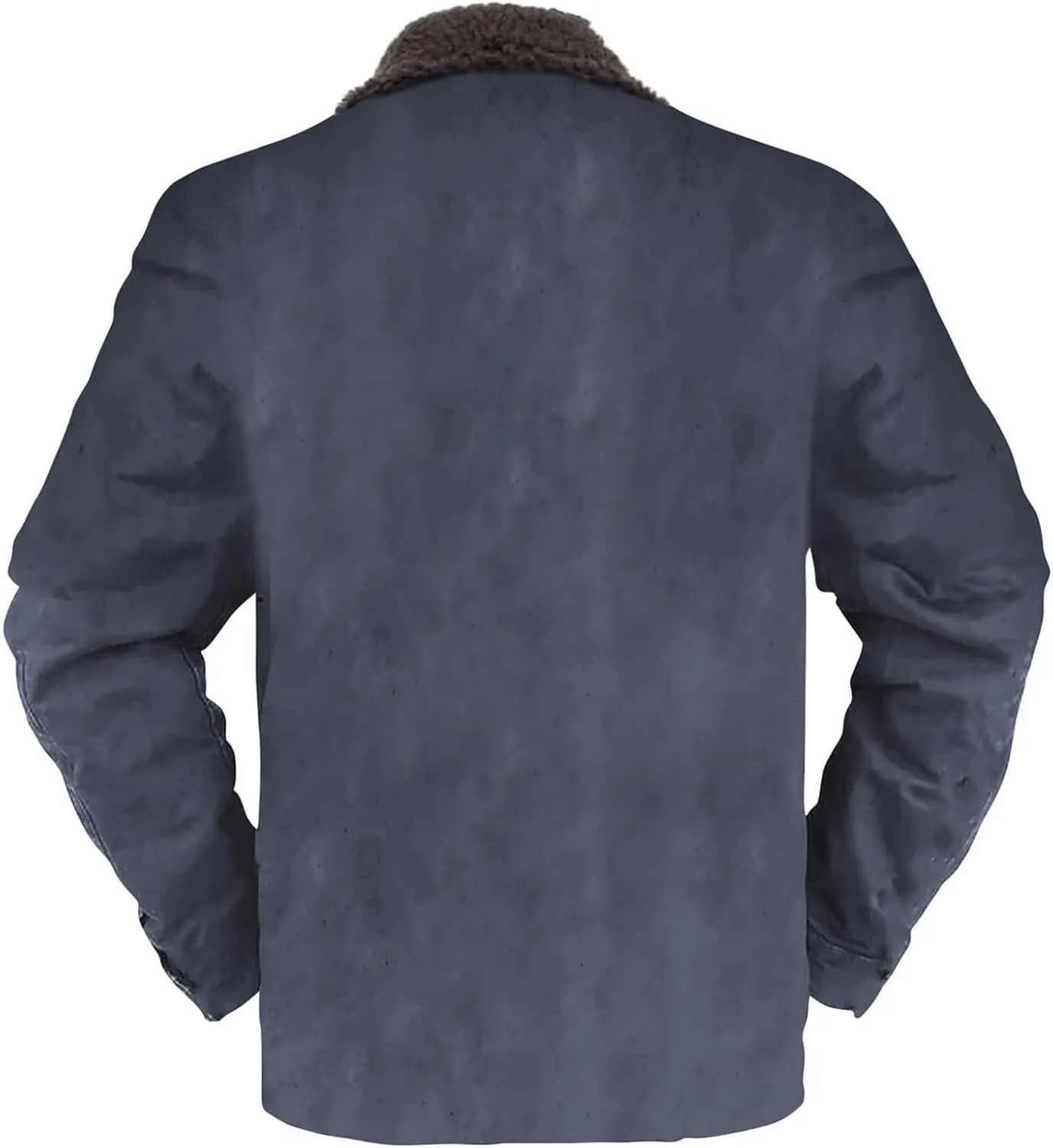 Thatrich Men's Sherpa Lined Jacket Warm Fleece Coats Faux Fur Jackets Fuzzy Zip Outwears Trendy Winter Overcoats with Pockets