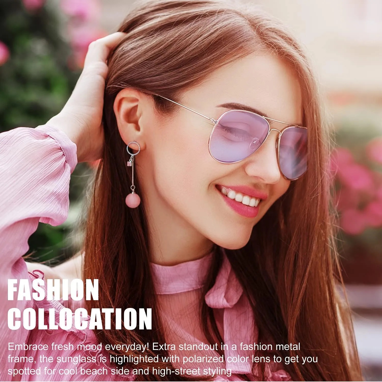 The Fresh Classic Metal Frame Oceanic Color Lens Aviator Sunglasses Gift Box
