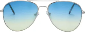 The Fresh Classic Metal Frame Oceanic Color Lens Aviator Sunglasses Gift Box