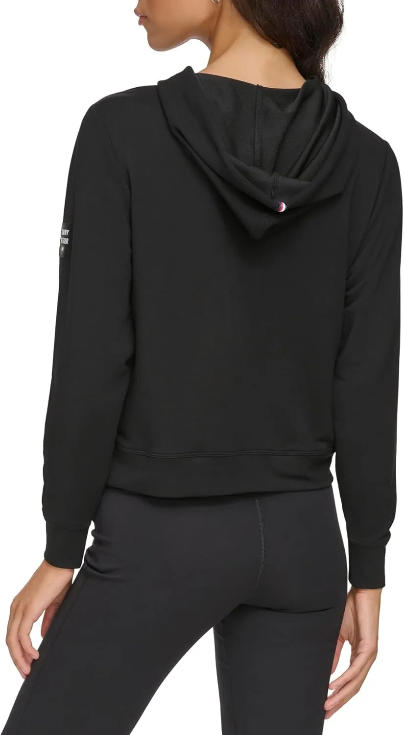 Tommy Hilfiger Women's Slightly Cropped Drawcord Hoodie