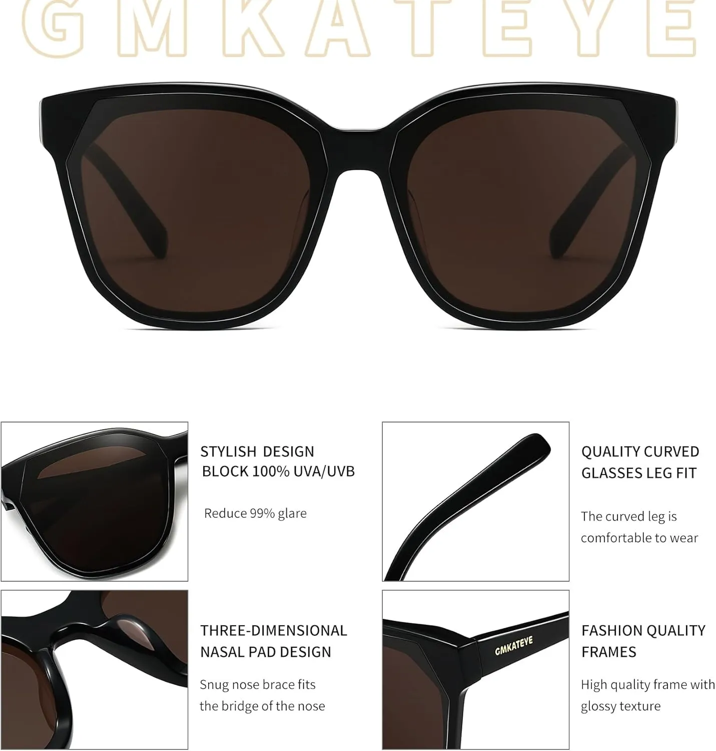 Trendy Oversized Sunglasses for Women, Designer Large Square Sunglass