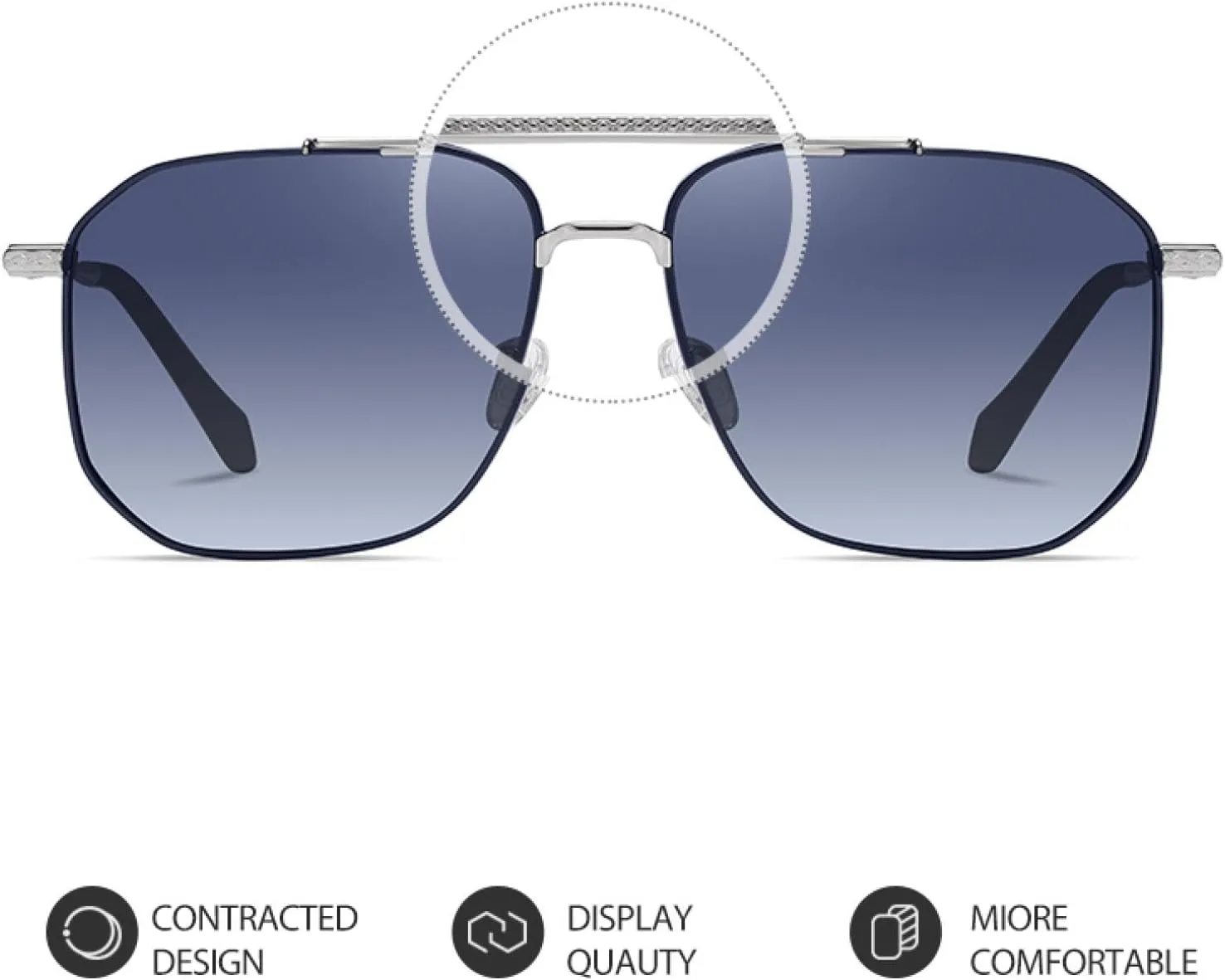 TVTBBVV Sunglasses for Women Uv400 Metal Frame Camping Fishing Cycling