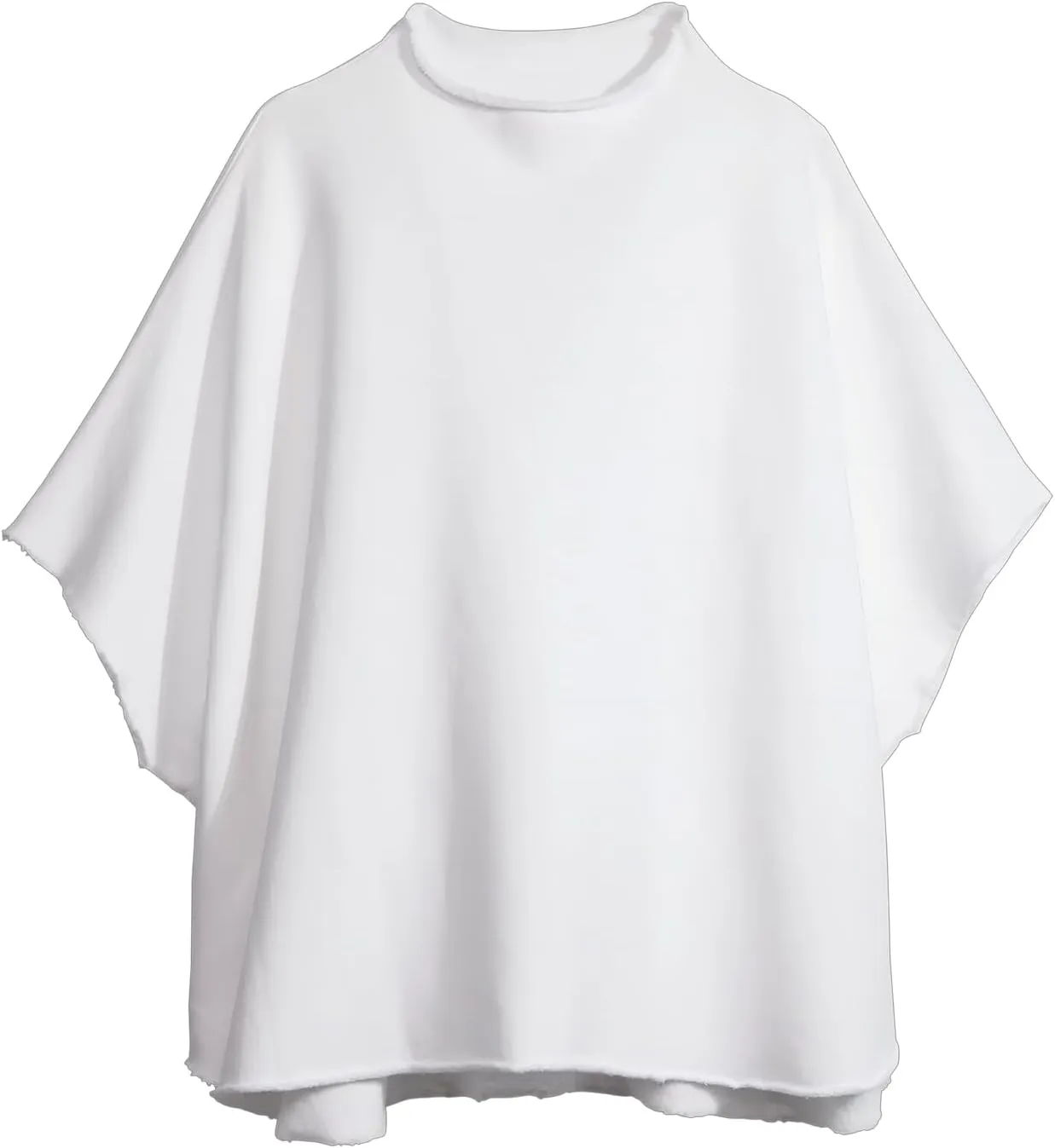 VAOYIU Women's Oversized Funnel Neck Tops 3/4 Batwing Sleeve Capelet Casual Travel Pullover Sweatshirts