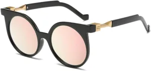 Vintage Cat Eye Women Sunglasses Retro Round Metal Frame Sun Glasses For Female Mirror UV400