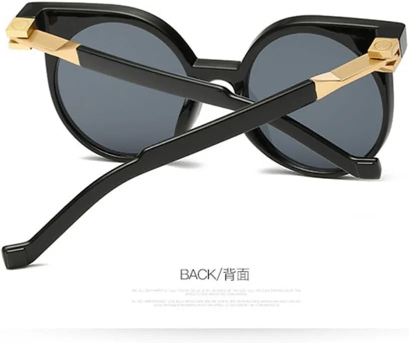 Vintage Cat Eye Women Sunglasses Retro Round Metal Frame Sun Glasses For Female Mirror UV400