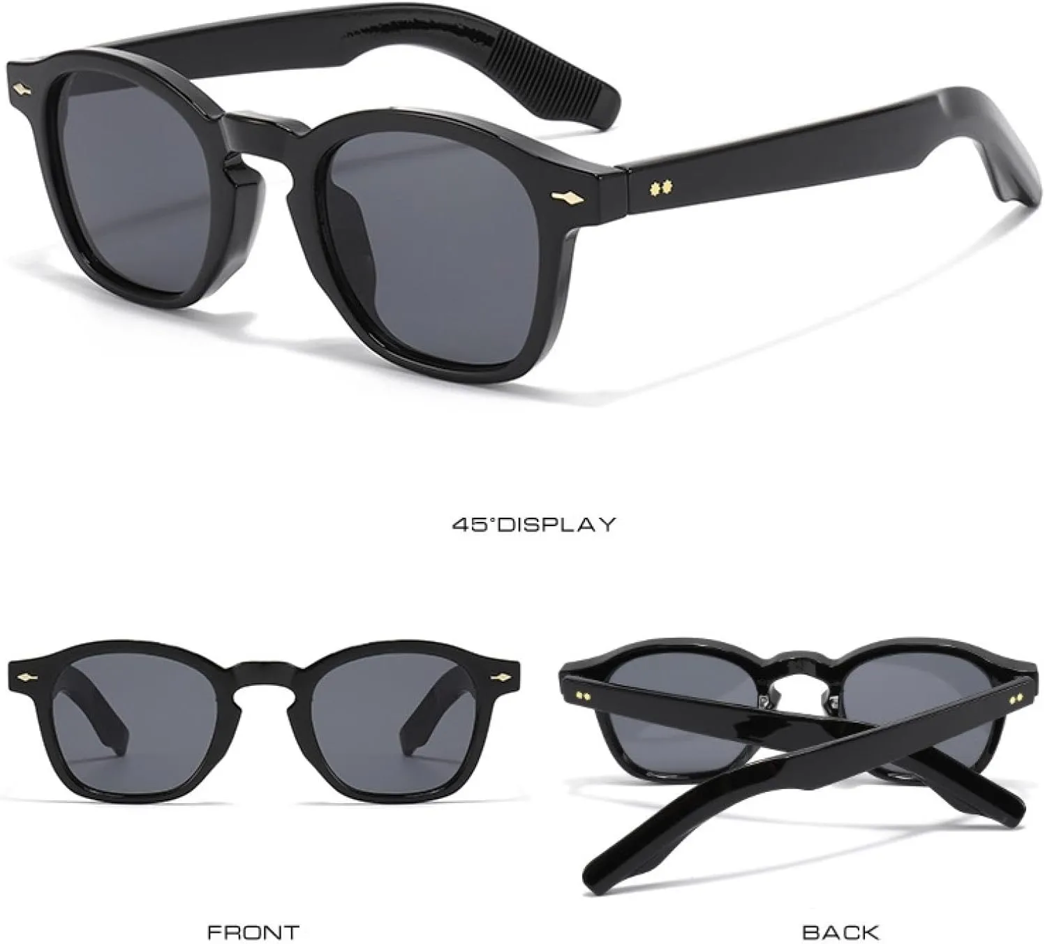 Vintage Fashion Sunglasses Women Men Yellow Blue Lens Uv400