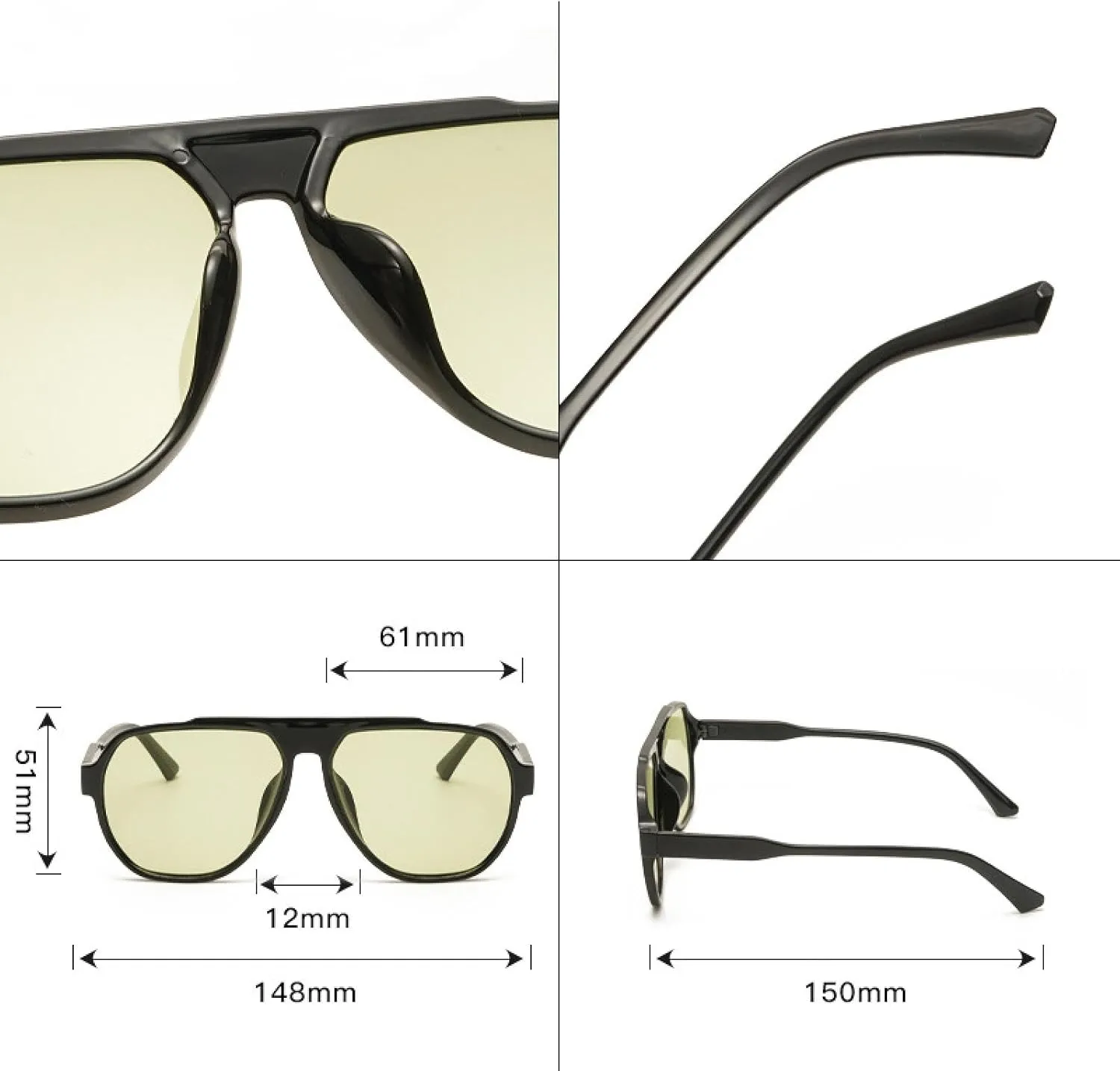 Vintage Oversized Sunglasses Women Big Frames Sun Glasses Female Shades Uv400 Eyewear