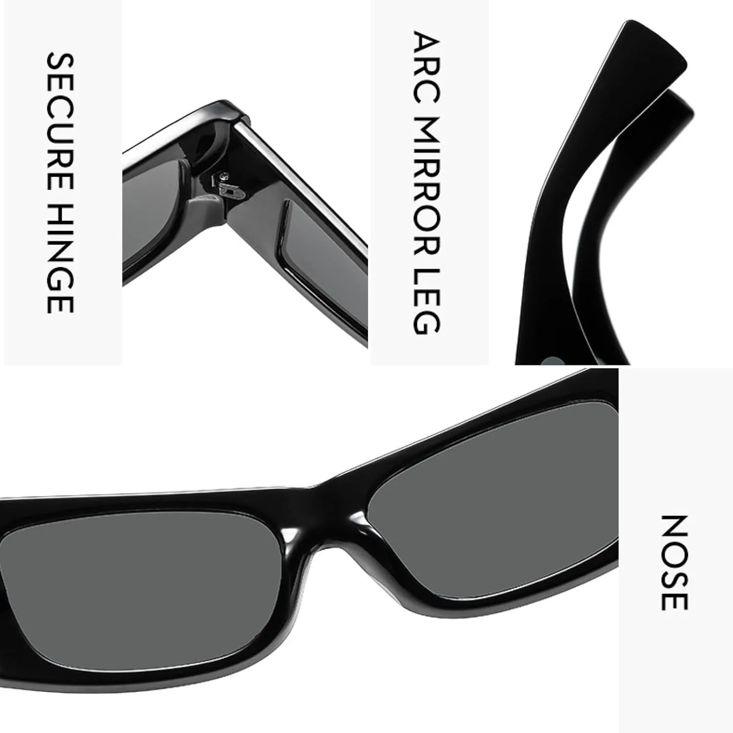 Vintage Rectangle Sunglasses Women Luxury Punk Steampunk Fashion Outdoor Travel Shades