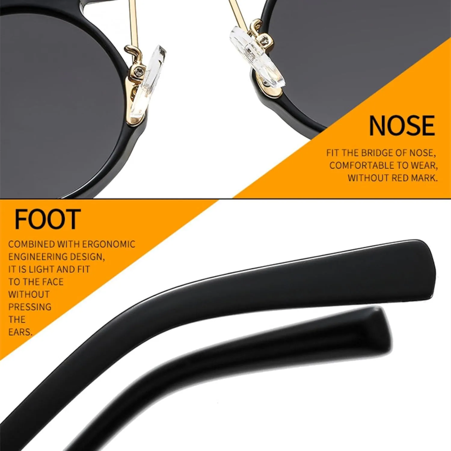 Vintage Small Round Sunglasses Popular Fashion Punk Uv400