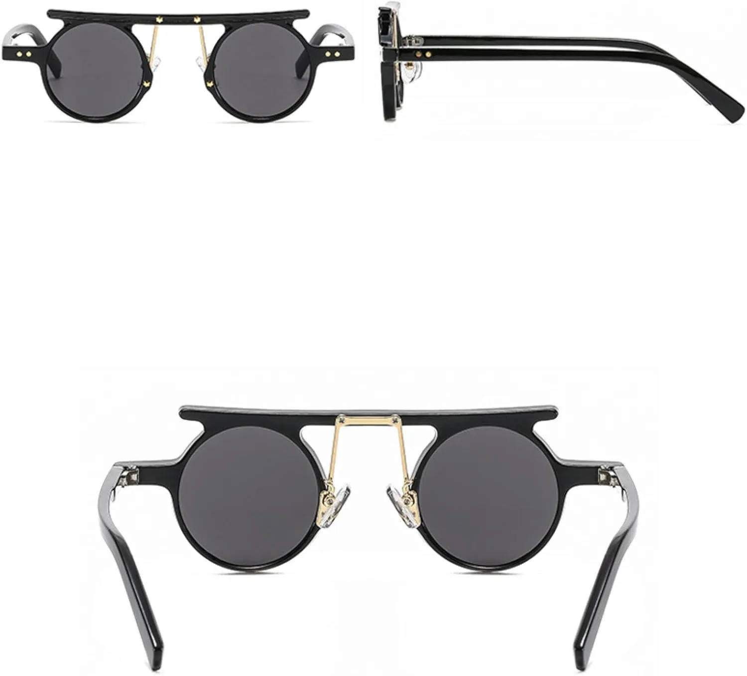 Vintage Small Round Sunglasses Popular Fashion Punk Uv400