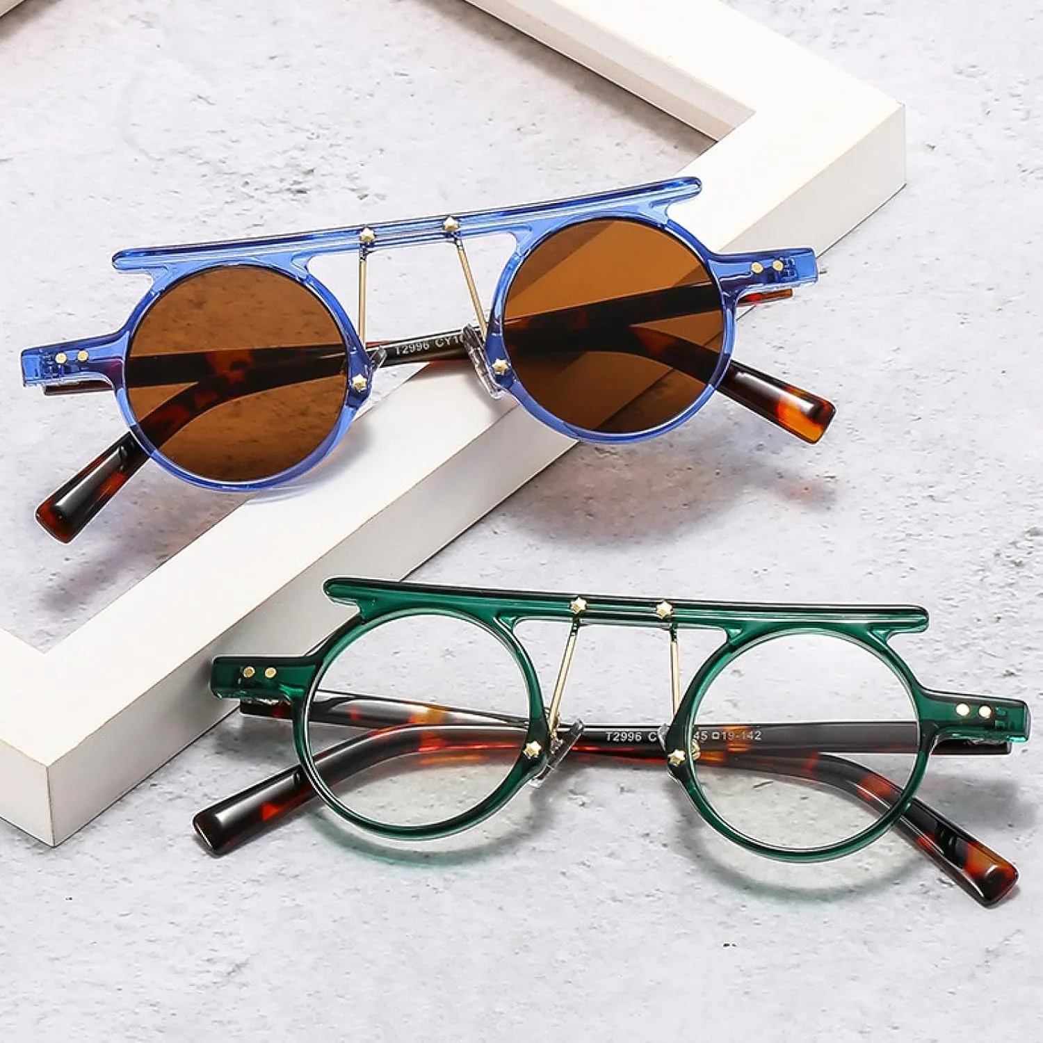 Vintage Small Round Sunglasses Popular Fashion Punk Uv400