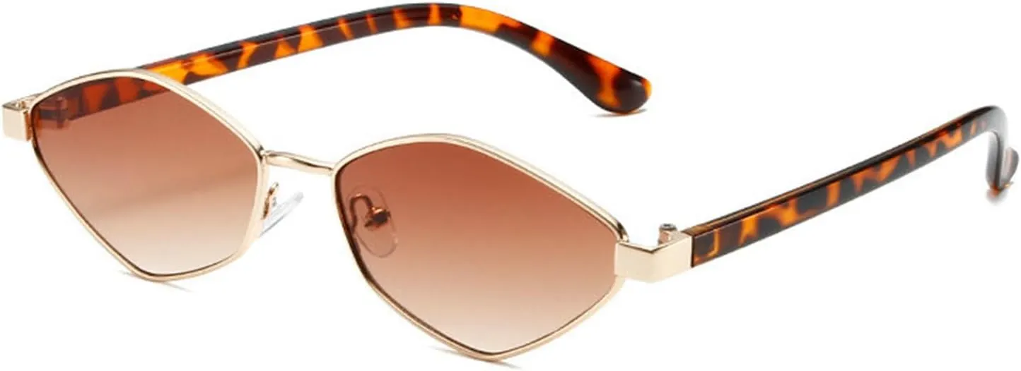 willochra Fashion Irregular Polygon Cat Eye Sunglasses Women men Vintage Metal Small Frame Woman Trending Eyewear