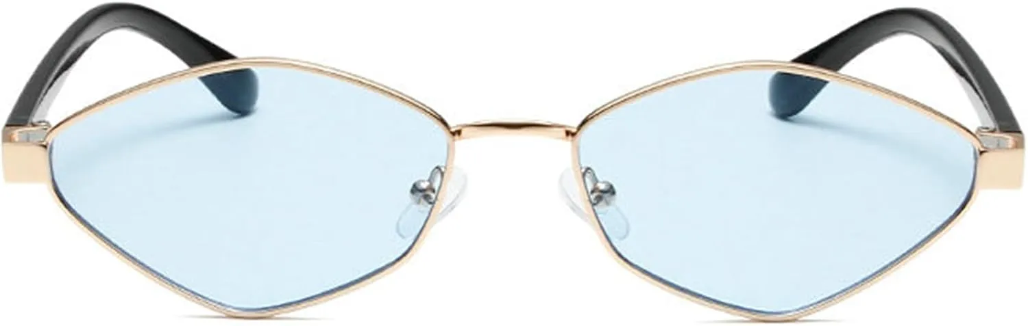 willochra Fashion Irregular Polygon Cat Eye Sunglasses Women men Vintage Metal Small Frame Woman Trending Eyewear