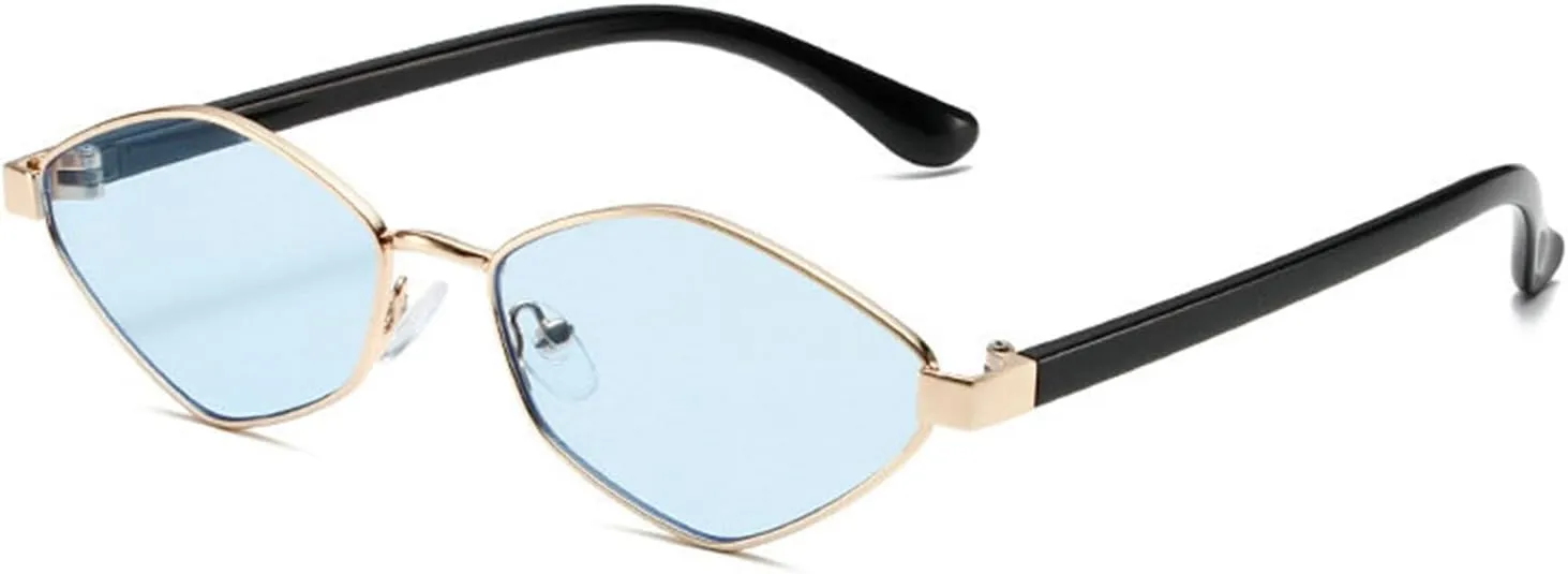 willochra Fashion Irregular Polygon Cat Eye Sunglasses Women men Vintage Metal Small Frame Woman Trending Eyewear