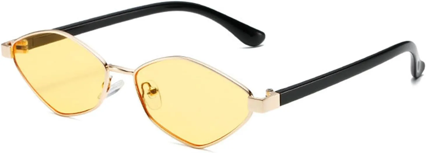 willochra Fashion Irregular Polygon Cat Eye Sunglasses Women men Vintage Metal Small Frame Woman Trending Eyewear