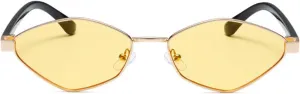 willochra Fashion Irregular Polygon Cat Eye Sunglasses Women men Vintage Metal Small Frame Woman Trending Eyewear