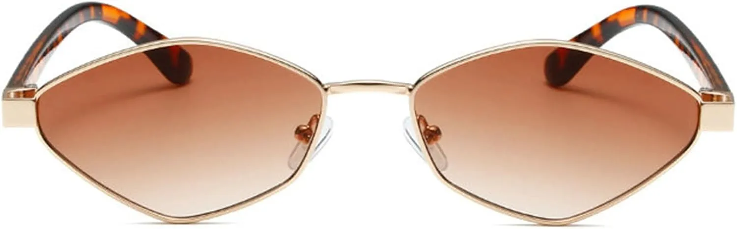 willochra Fashion Irregular Polygon Cat Eye Sunglasses Women men Vintage Metal Small Frame Woman Trending Eyewear