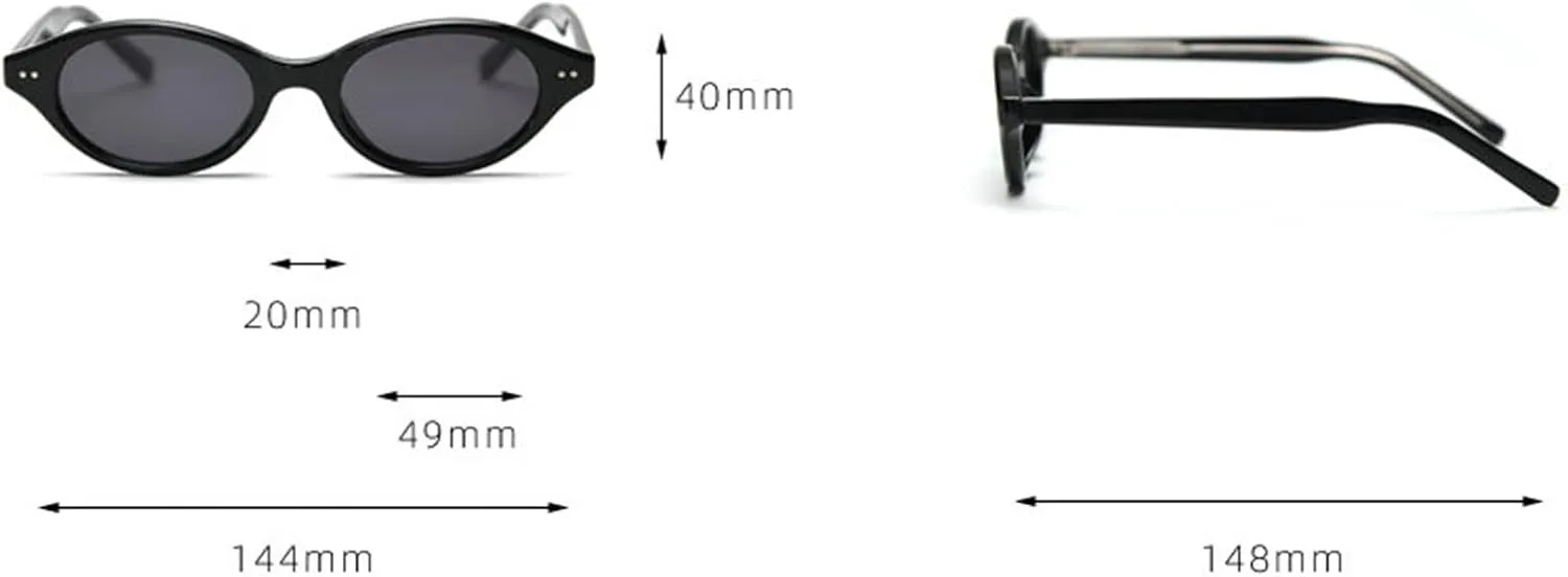 willochra Fashion Small Polarized Cat Eye Sunglasses Women Fashion Gradient Shades UV400 Vintage Rivets Men Sun Glasses