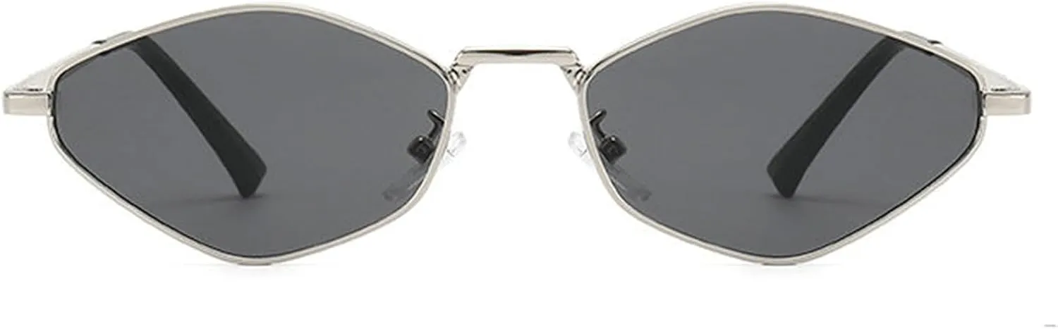 willochra Popular Fashion Polygon Rhombus Sunglasses Women Retro Punk Trending Men Metal Cat Eye Shades sunglasses UV400