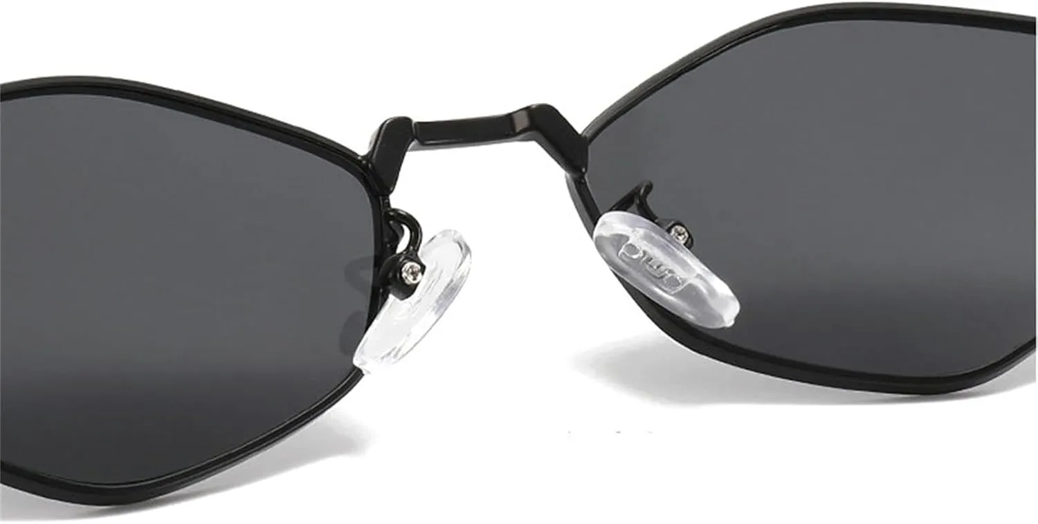 willochra Popular Fashion Polygon Rhombus Sunglasses Women Retro Punk Trending Men Metal Cat Eye Shades sunglasses UV400