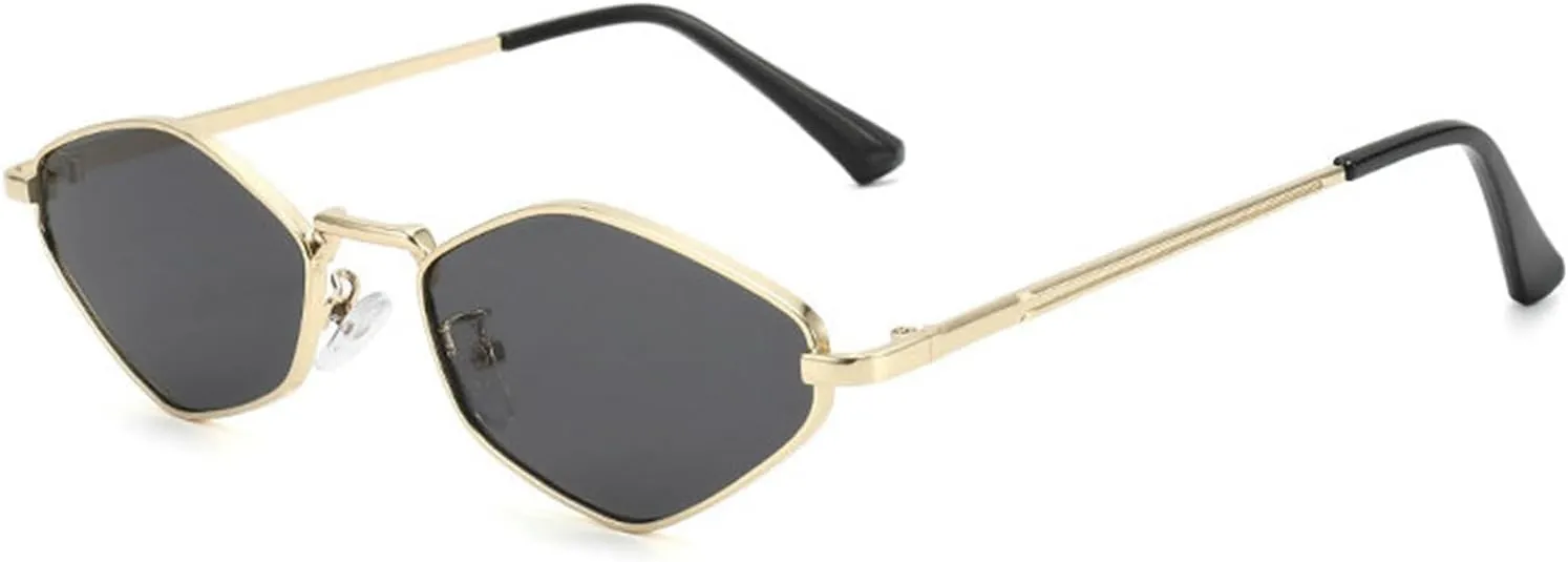 willochra Popular Fashion Polygon Rhombus Sunglasses Women Retro Punk Trending Men Metal Cat Eye Shades sunglasses UV400