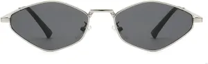 willochra Popular Fashion Polygon Rhombus Sunglasses Women Retro Punk Trending Men Metal Cat Eye Shades sunglasses UV400